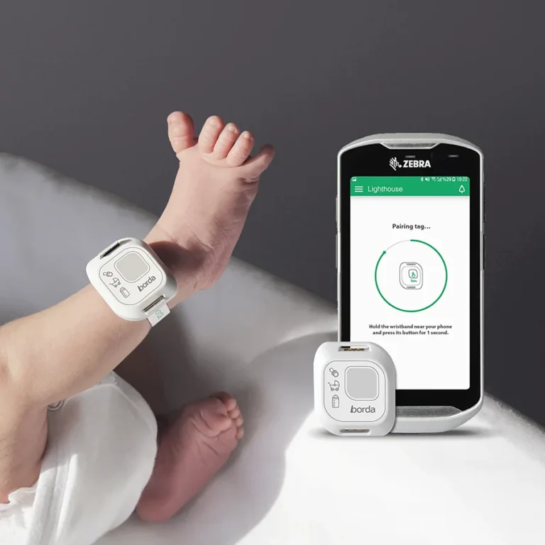 Infant Tag hospital identification device designed by Formeta Design