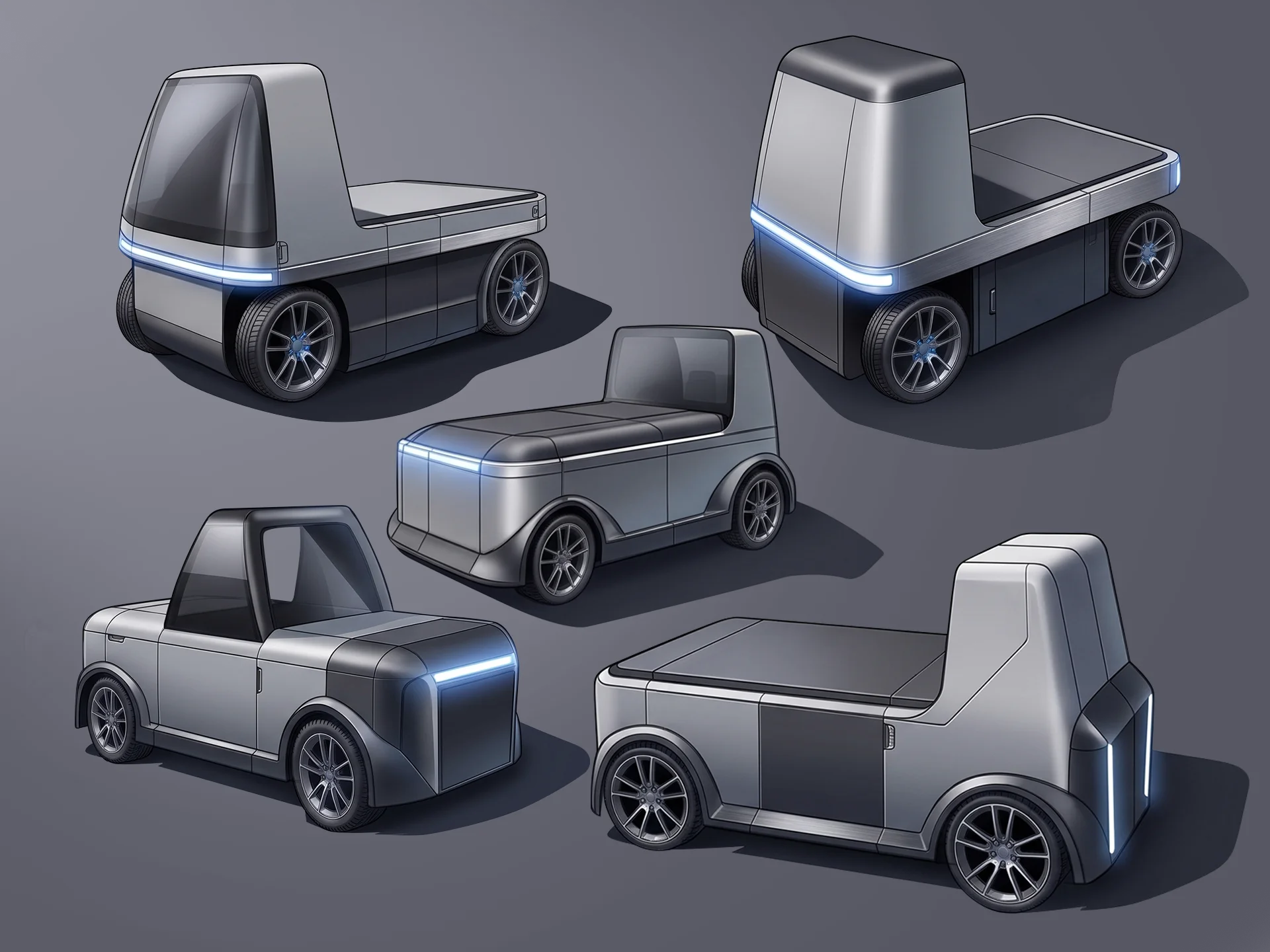 Robione autonomous electric vehicle concept designed by Formeta Design for Robeff Technologies
