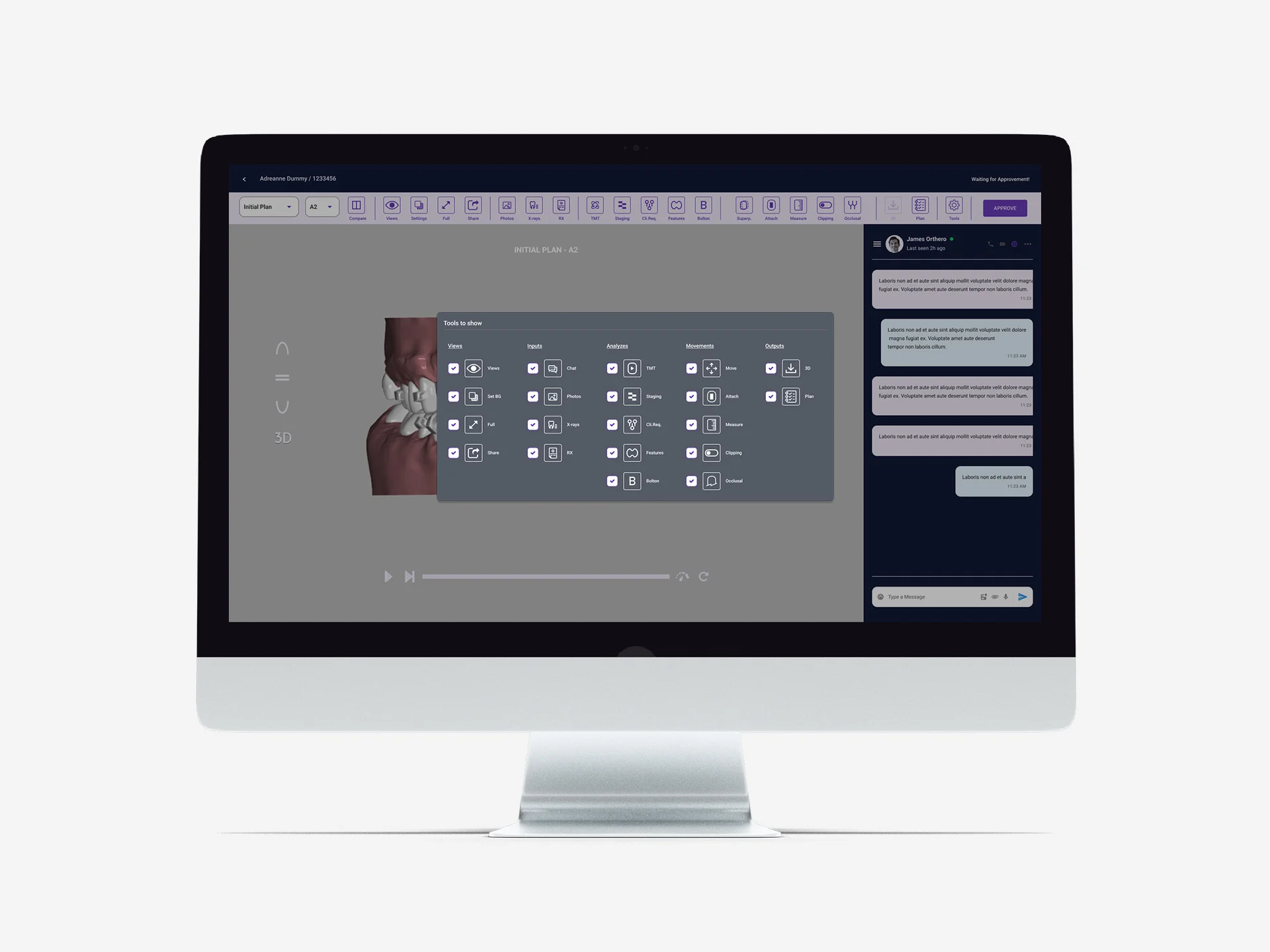 Clincheck Doctor Web App designed by Formeta Design for clinical diagnostics and patient care