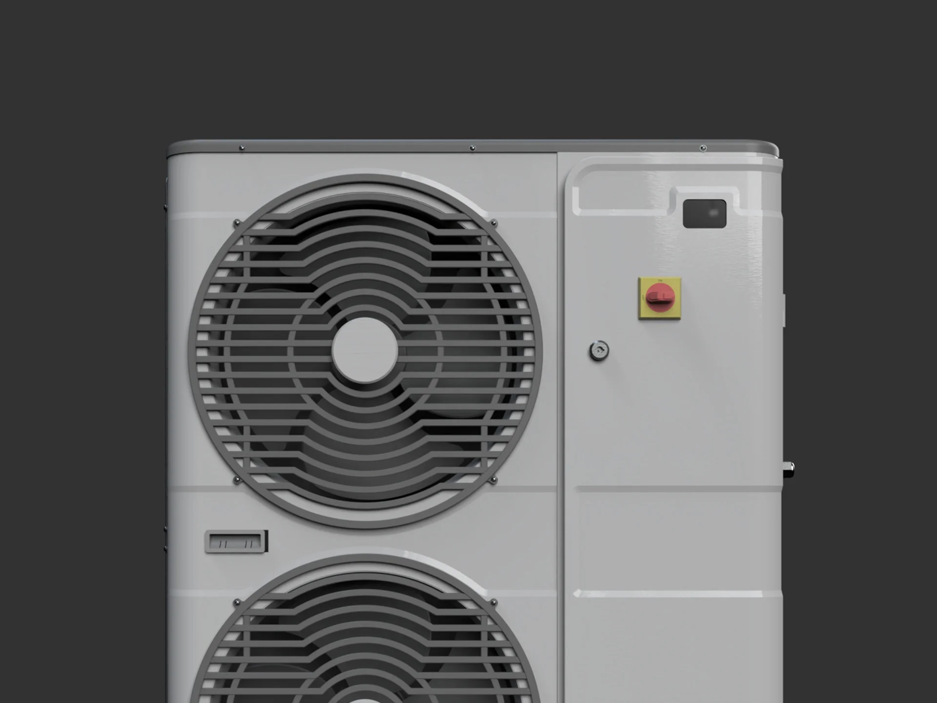 Condensing unit cooling system designed by Formeta Design with compact modular structure