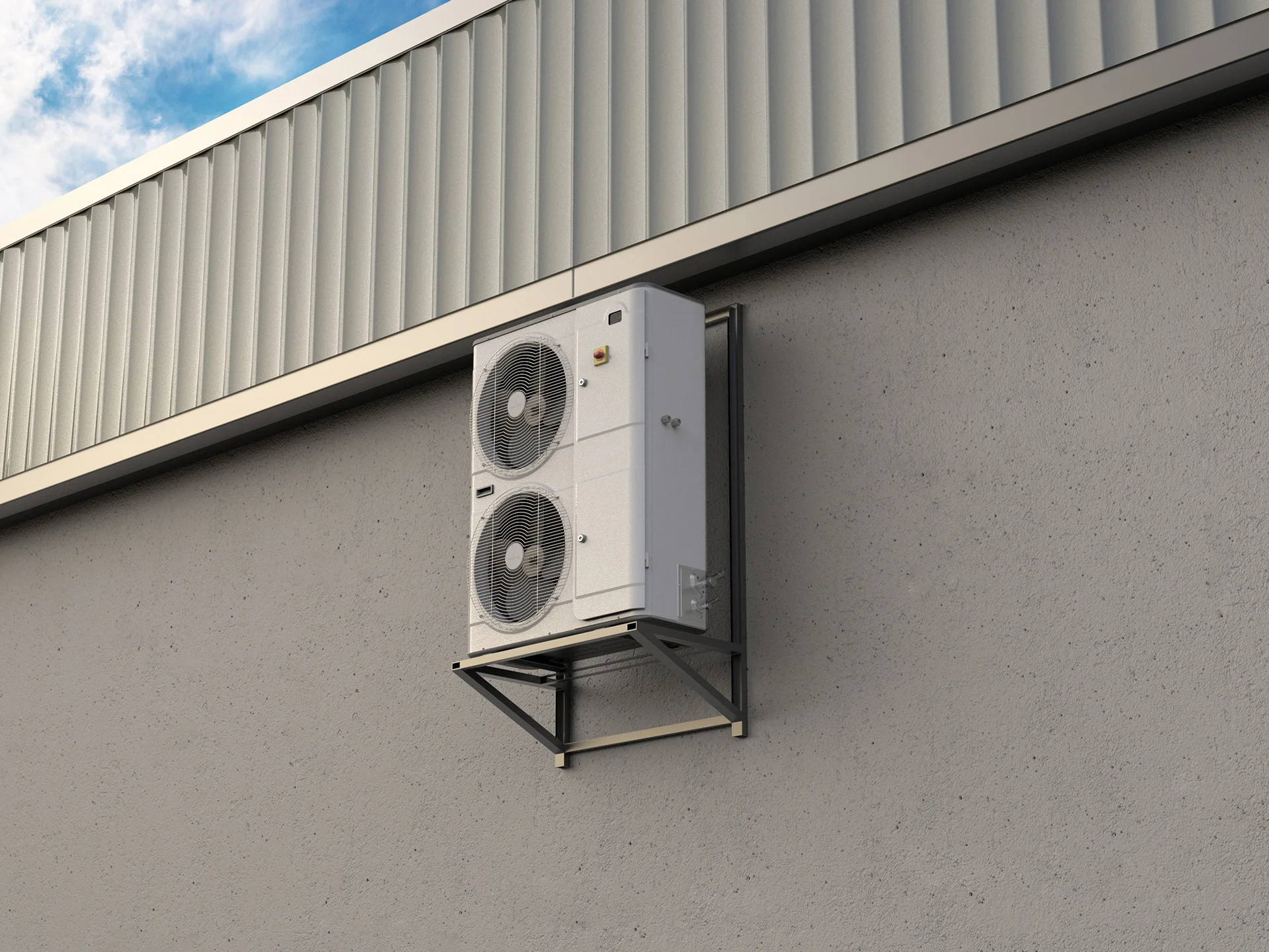 Condensing unit cooling system designed by Formeta Design with compact modular structure