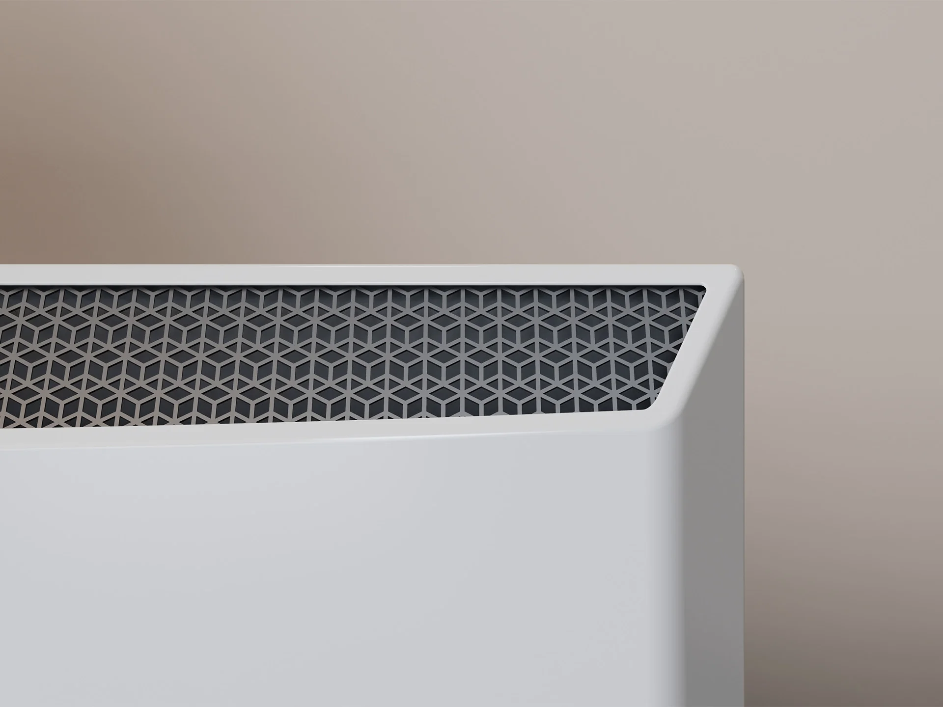 Convection heater with minimalist design developed by Formeta Design for efficient home heating