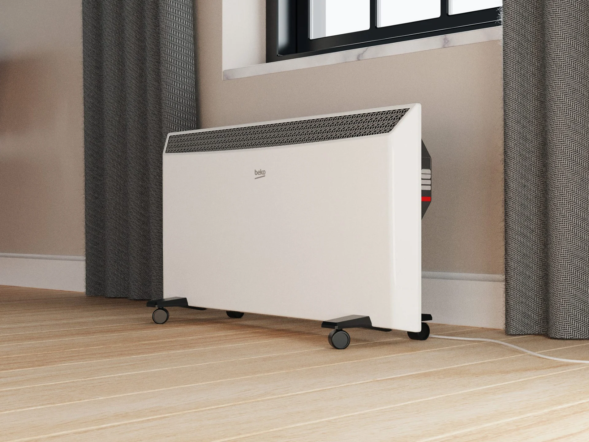 Convection heater with minimalist design developed by Formeta Design for efficient home heating