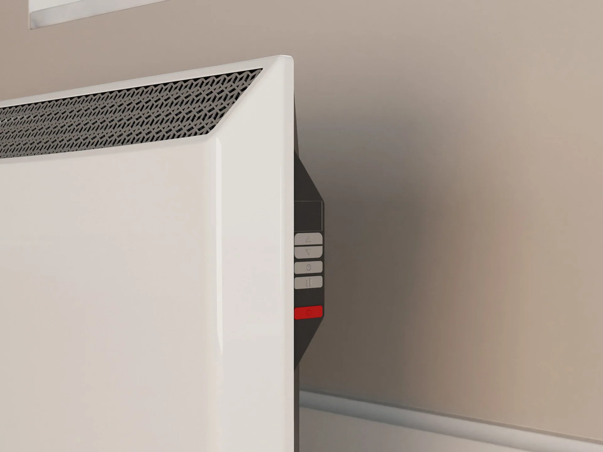 Convection heater with minimalist design developed by Formeta Design for efficient home heating