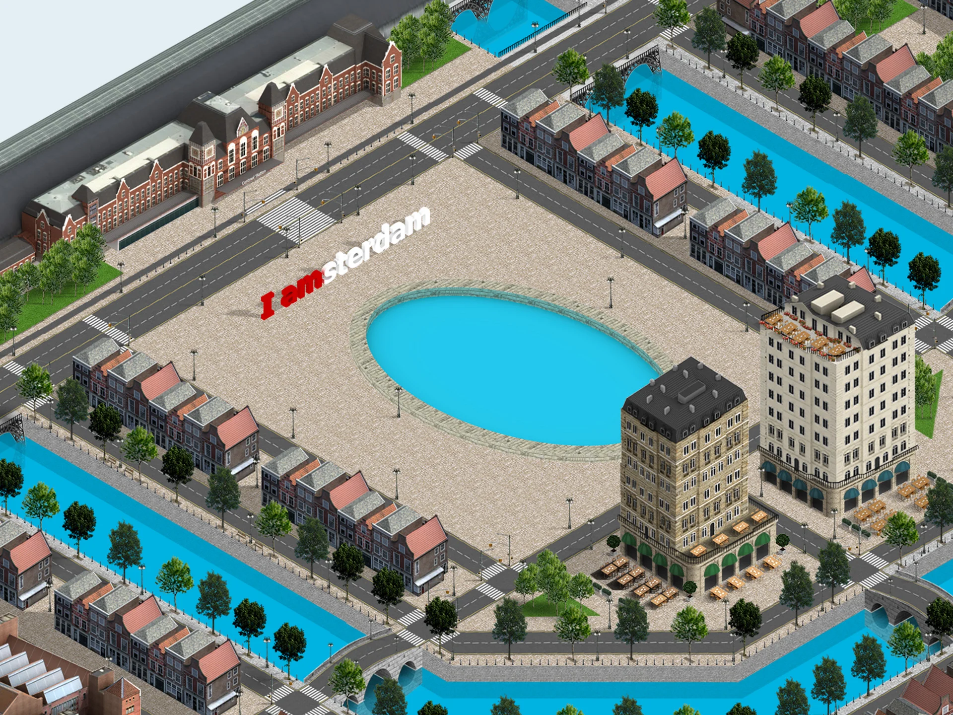 Devri Alem isometric city games designed by Formeta Design with illustrated storytelling approach