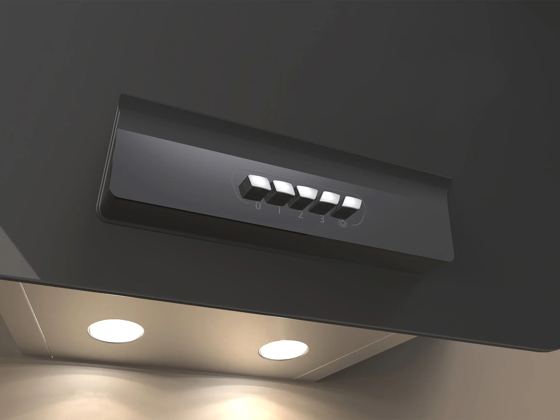 Ferre AEC built-in oven concept designed by Formeta Design with angled edge control panel