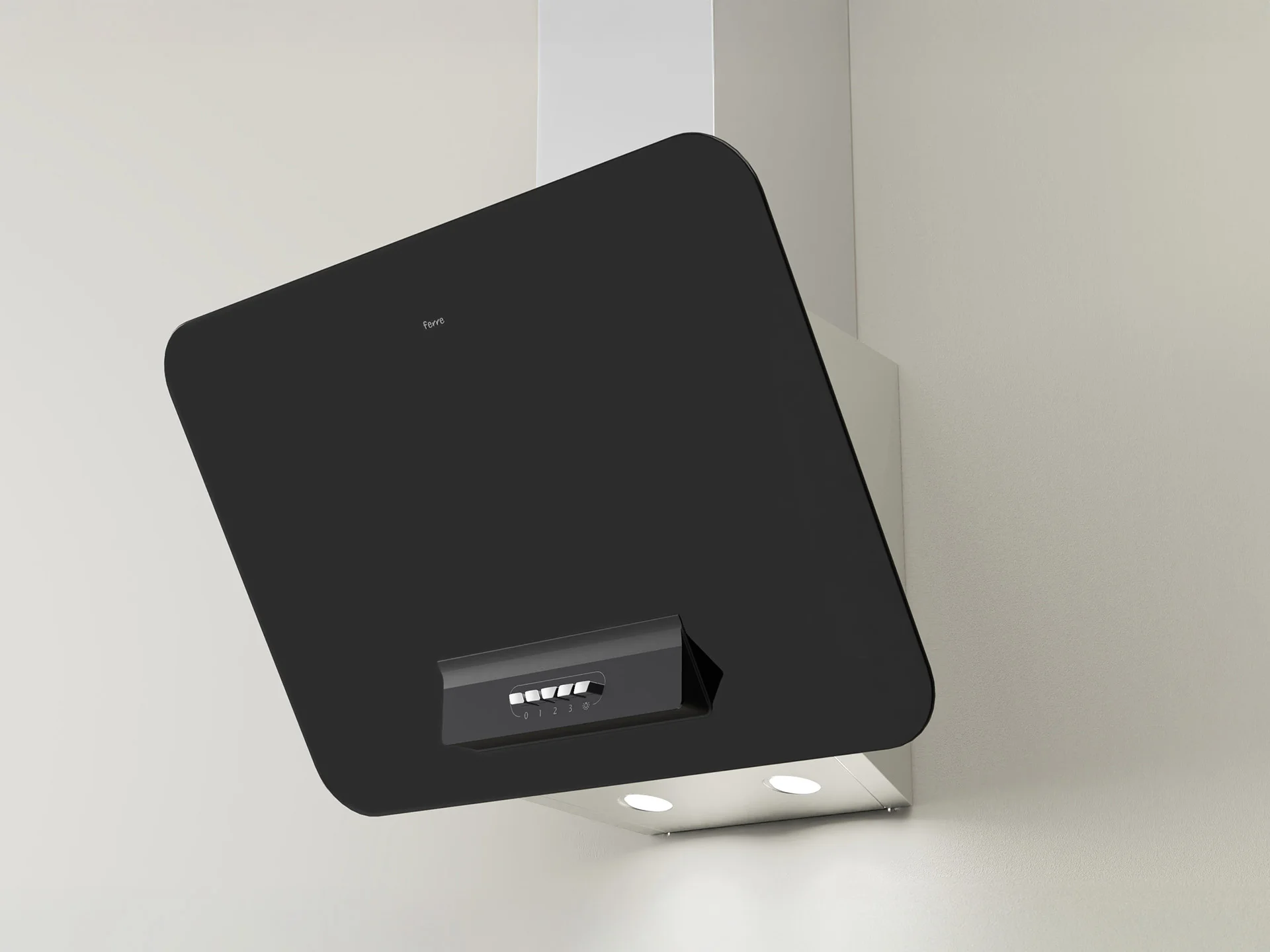 Ferre AEC built-in oven concept designed by Formeta Design with angled edge control panel