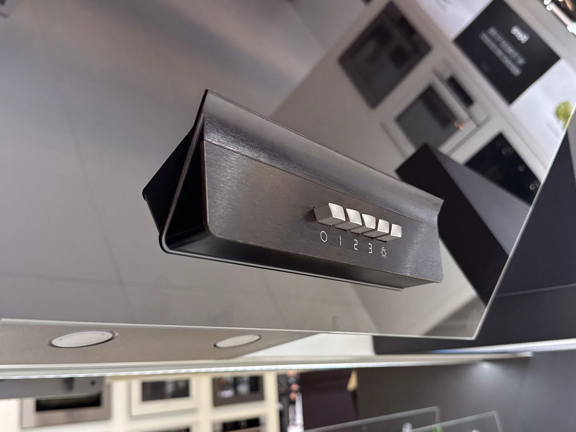 Ferre AEC built-in oven concept designed by Formeta Design with angled edge control panel