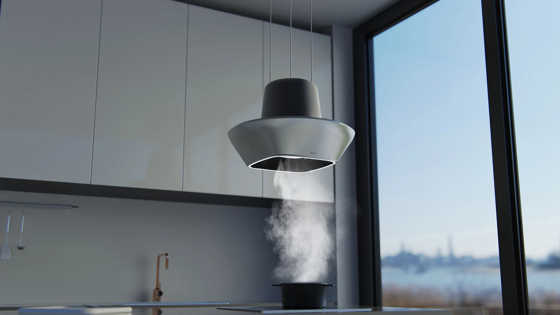 Andro built-in oven with soft-edge control panel, designed by Formeta Design for Ferre