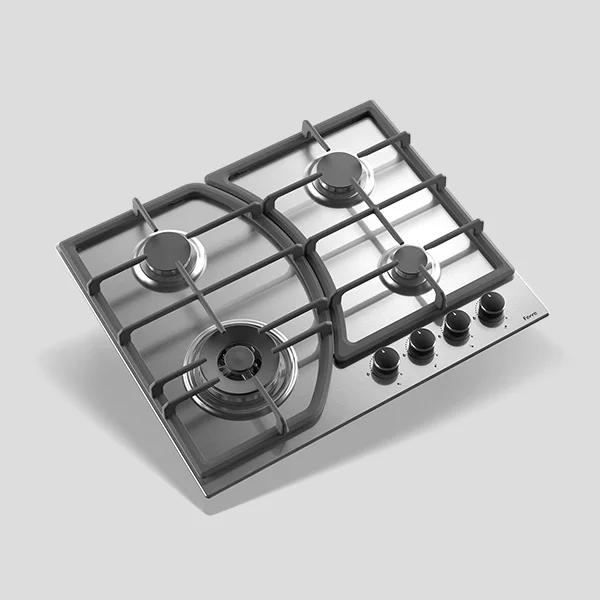 Butterfly built-in gas hob by Formeta Design for Ferre, featuring maximizing pan location