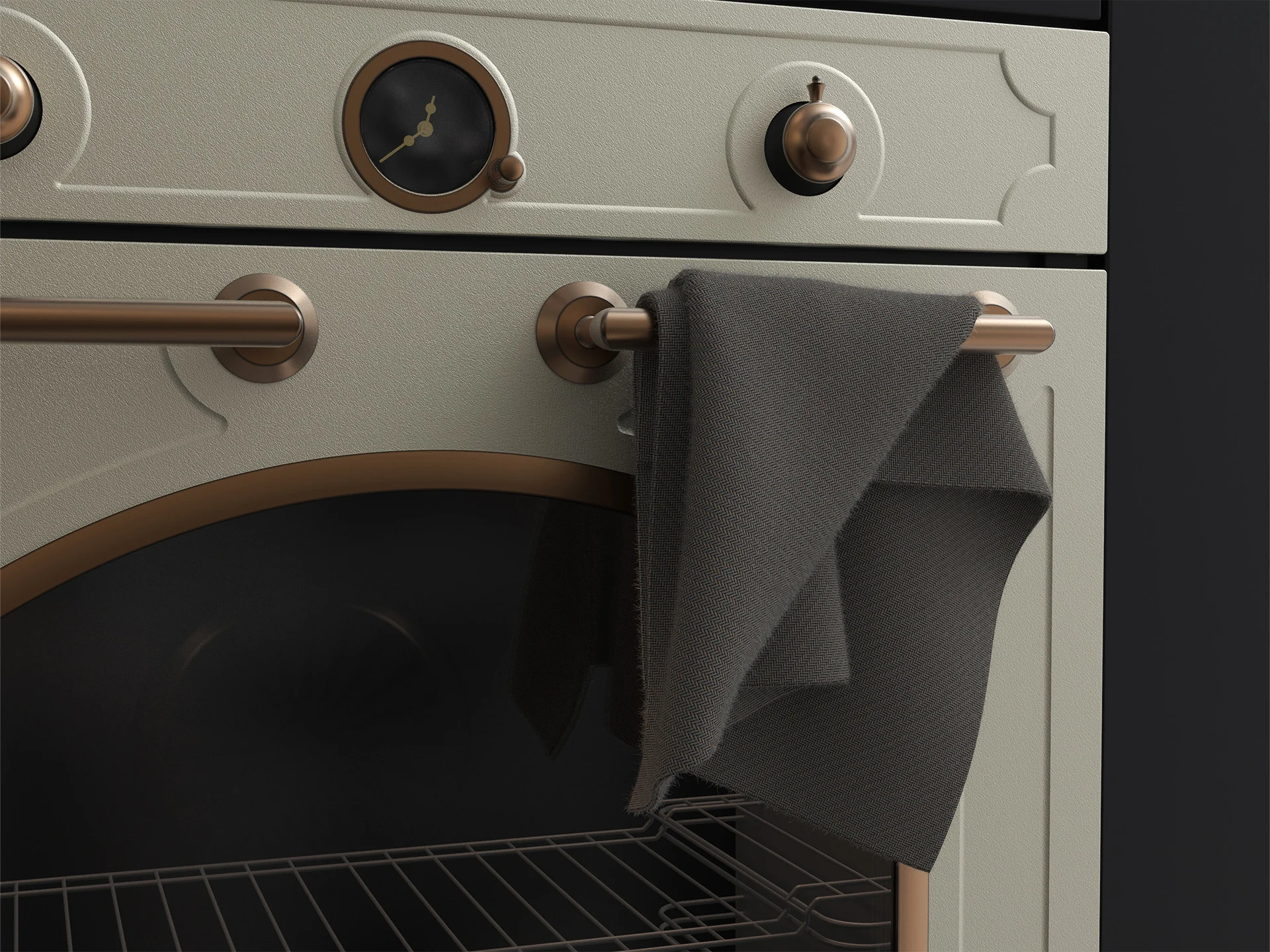 Ferre Ogee built-in oven designed by Formeta Design with sculpted front geometry