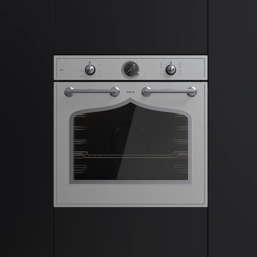 Ferre Ogee built-in oven designed by Formeta Design with sculpted front geometry
