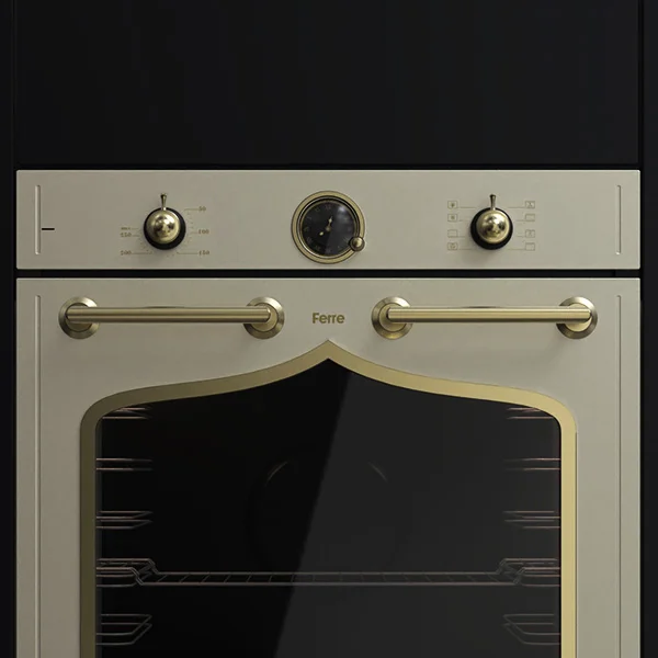 Ferre Ogee built-in oven designed by Formeta Design with sculpted front geometry
