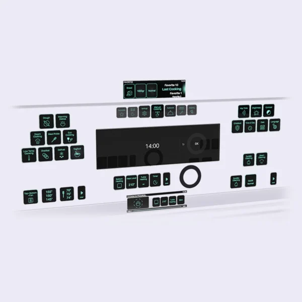UX interface design of a built-in oven created by Formeta Design for Ferre