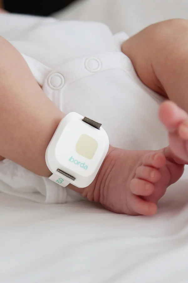 Infant Tag and Mother Tag baby safety tracking device for infants, designed by Formeta Design for Borda Technology