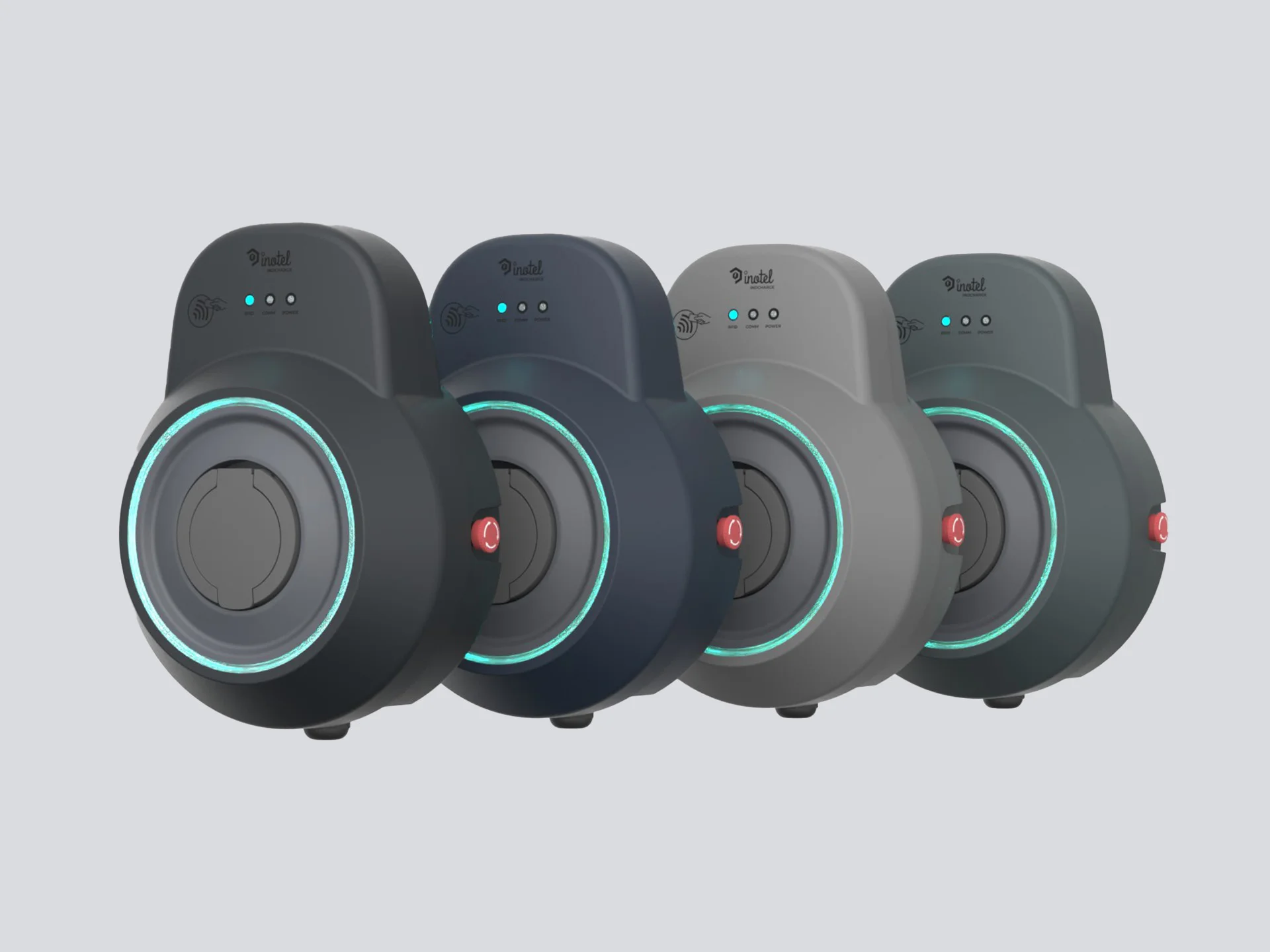 Inocharge electric vehicle charging station designed by Formeta Design for Inotel