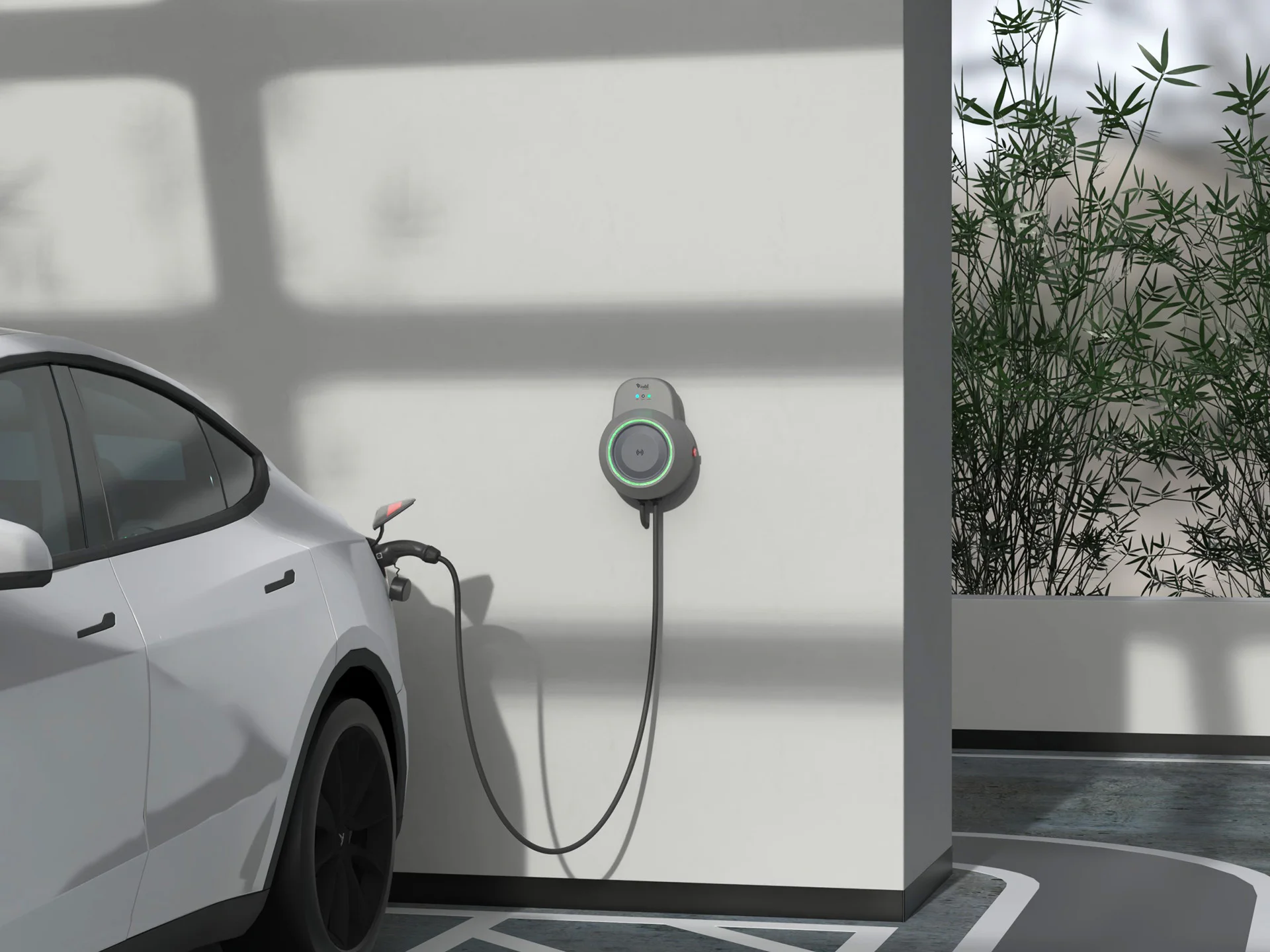 Inocharge electric vehicle charging station designed by Formeta Design for Inotel