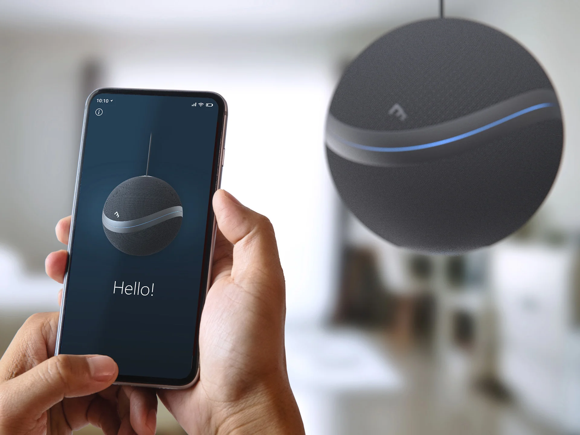 IRIS UX AI Asistant Device Interface designed by Formeta Design with elegant app