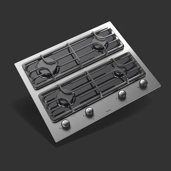 Modular builtin gas hob designed by Formeta Design for Ferre, allowing multi fuctional gas location customisation