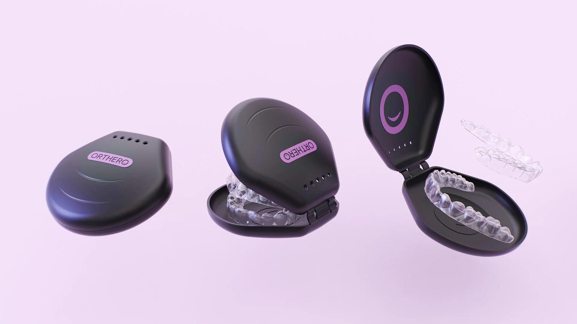 Pearl retainer case for clean aligners designed by Formeta Design for daily wellness