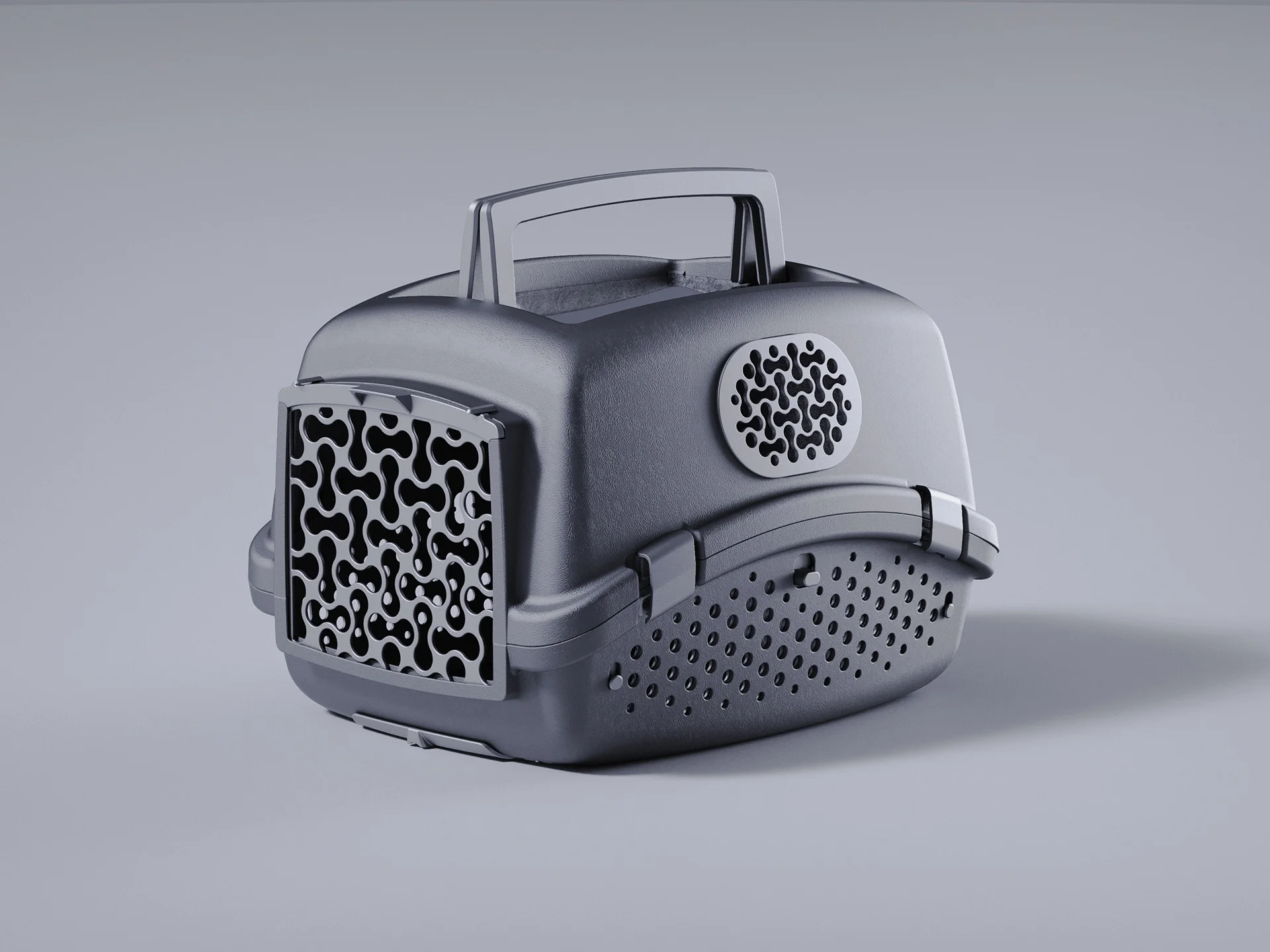 Pet Grooming Box designed by Formeta Design as utilizing place air ducts to collect fur