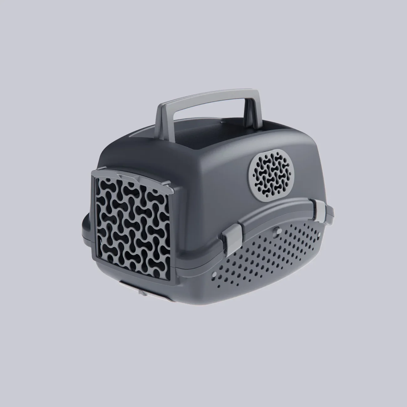 Pet Grooming Box designed by Formeta Design as utilizing place air ducts to collect fur