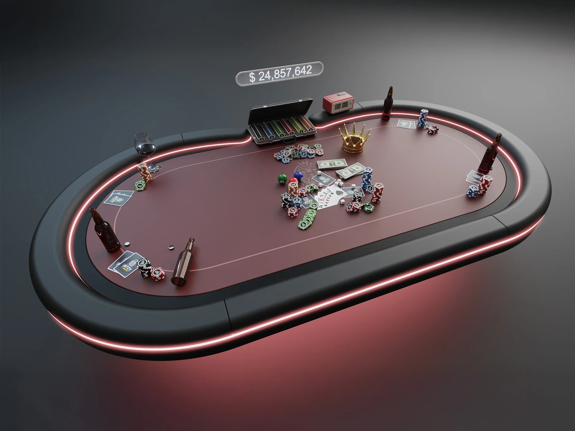 Ritzy Games Poker Game UX Interface designed by Formeta Design with playful identity system
