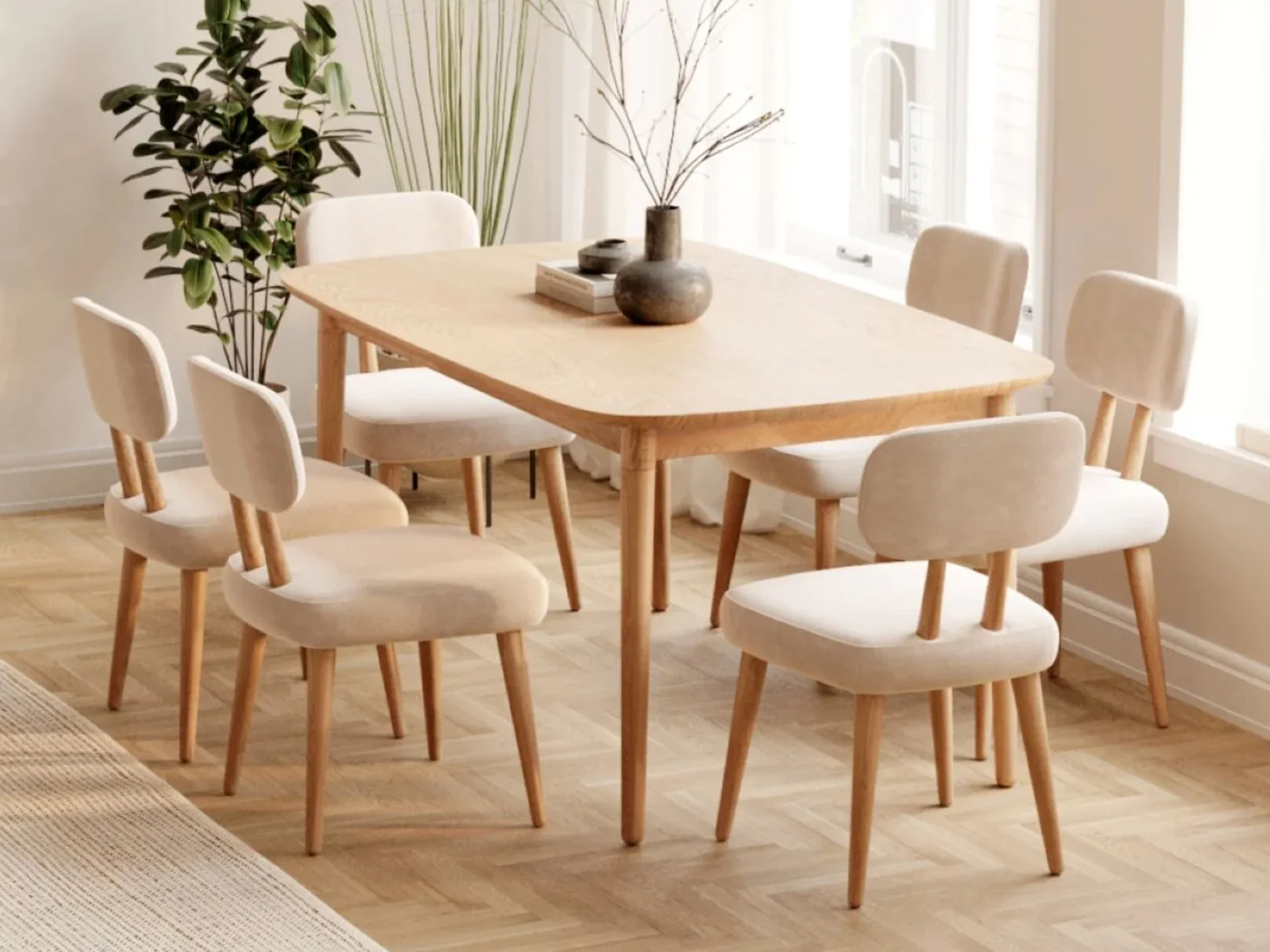 Roa and Lino dining table set designed by Formeta Design for Normod