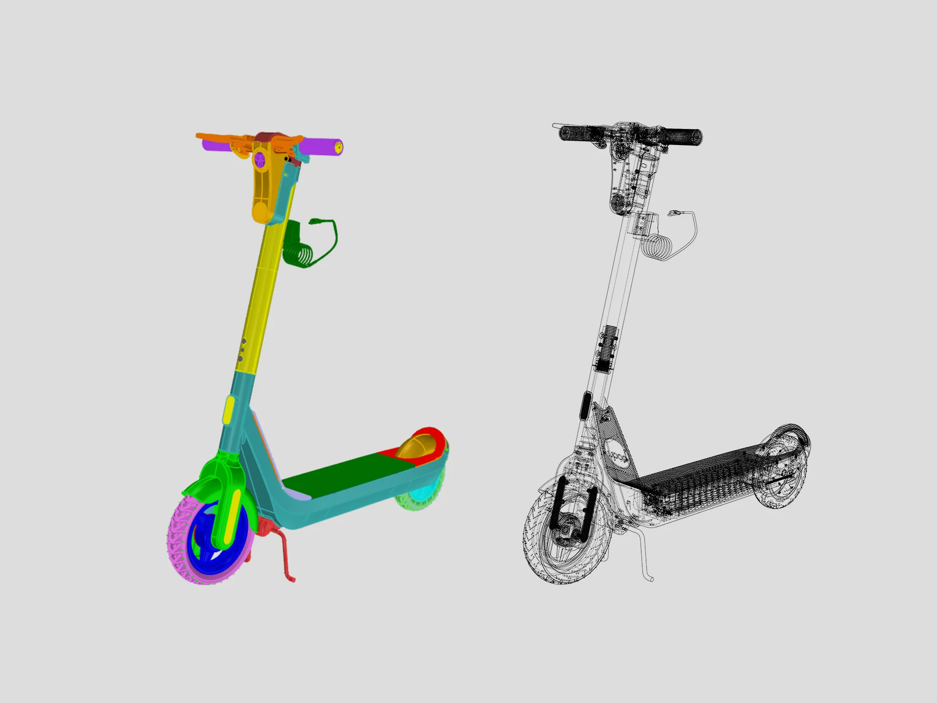 Roqu unibody electric scooter designed by Formeta Design for next-generation urban mobility