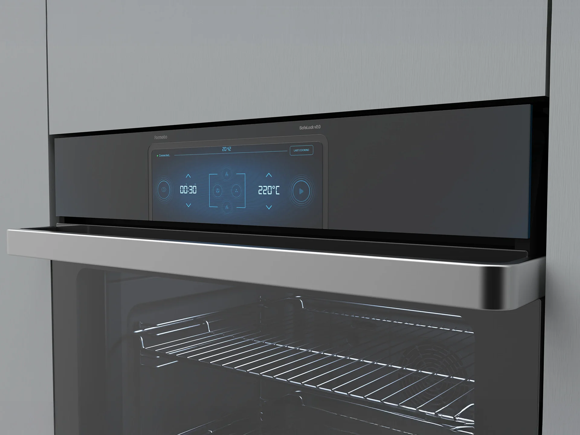 SafeLock built-in oven concept designed by Formeta Design with child safety lock system