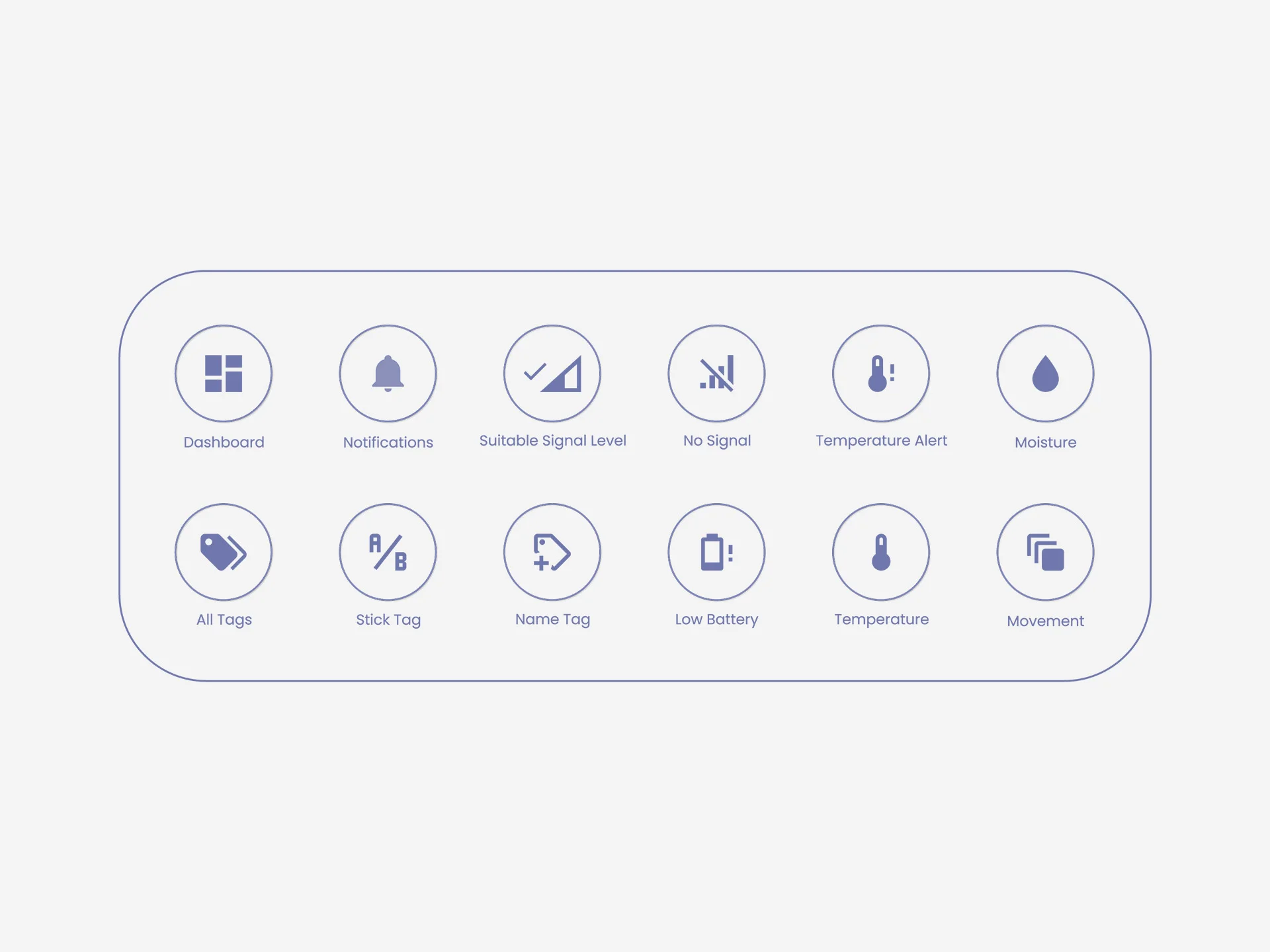 Sense asset tracking app designed by Formeta Design for ambient monitoring and automation