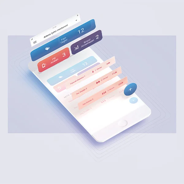 Sense asset tracking app designed by Formeta Design for ambient monitoring and automation