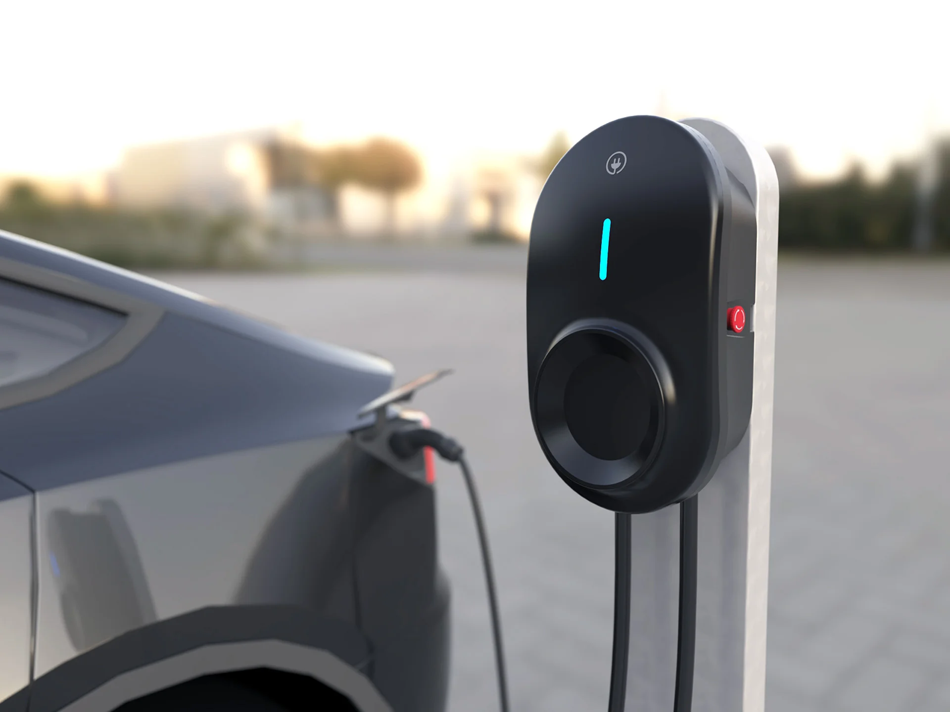 SoftOn AC electric vehicle charging station designed by Formeta Design for SarjOn