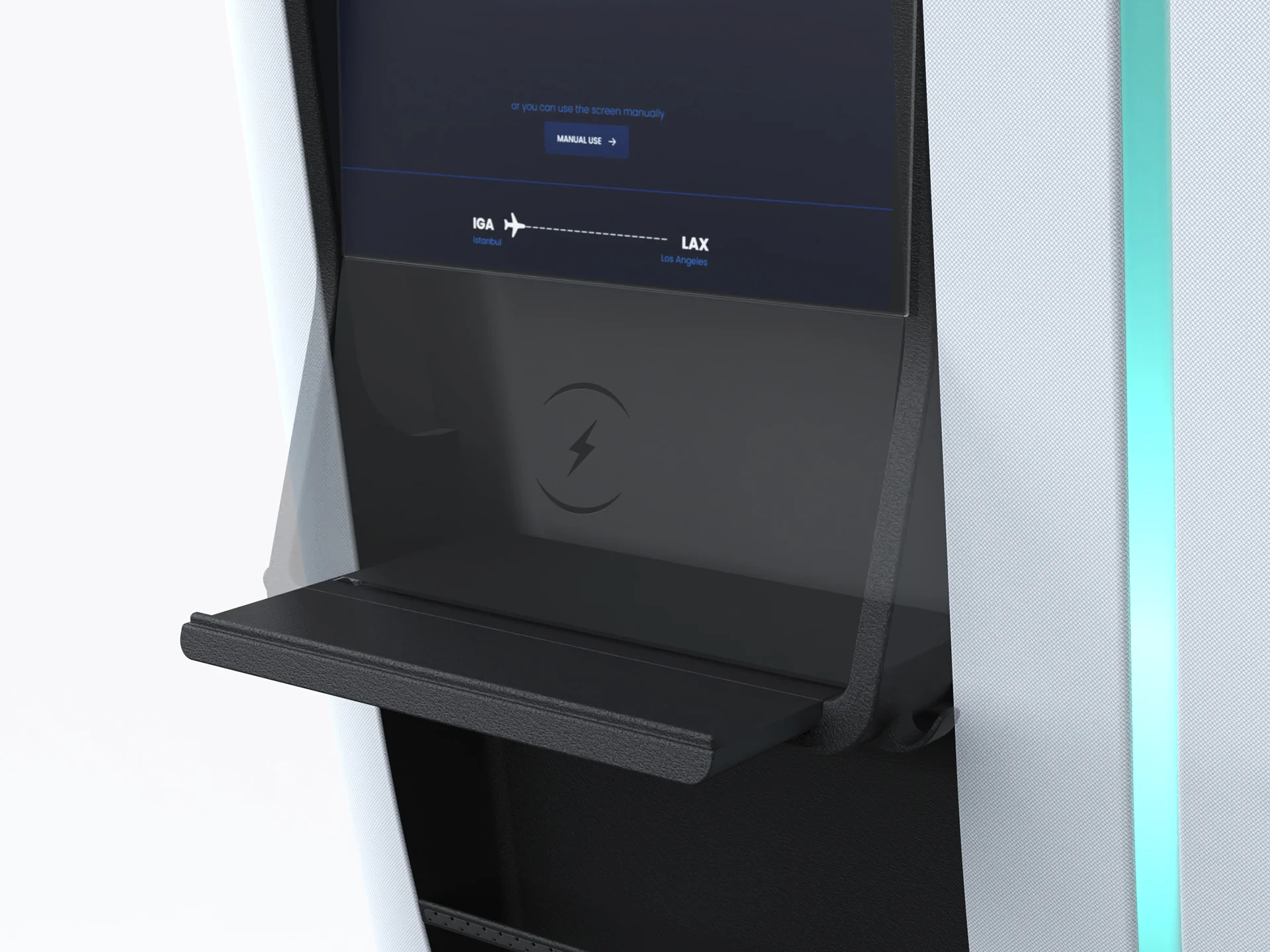S-PRO plane seat design by Formeta Design, three-seat no-touch economy bench