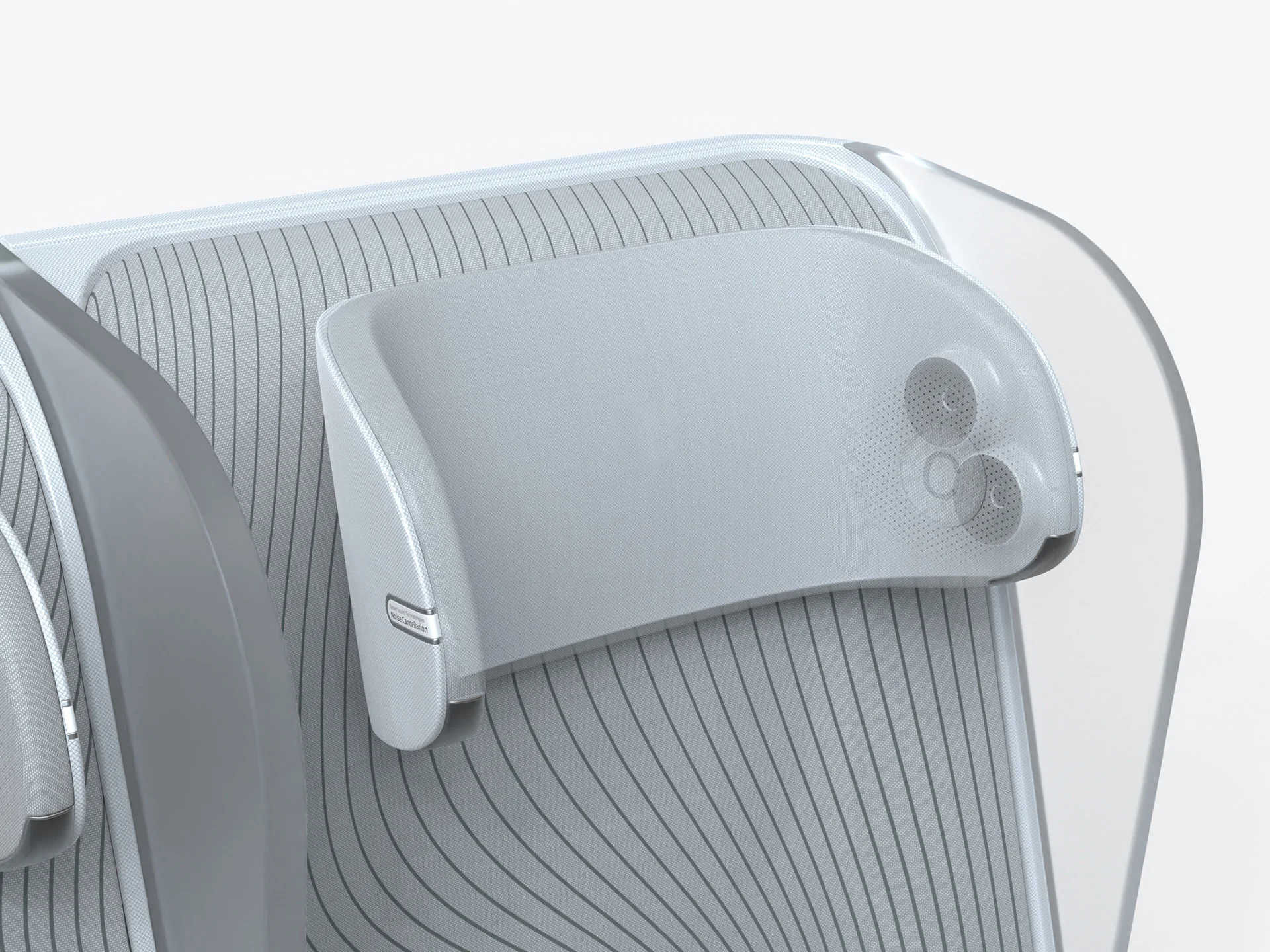 S-PRO plane seat design by Formeta Design, three-seat no-touch economy bench