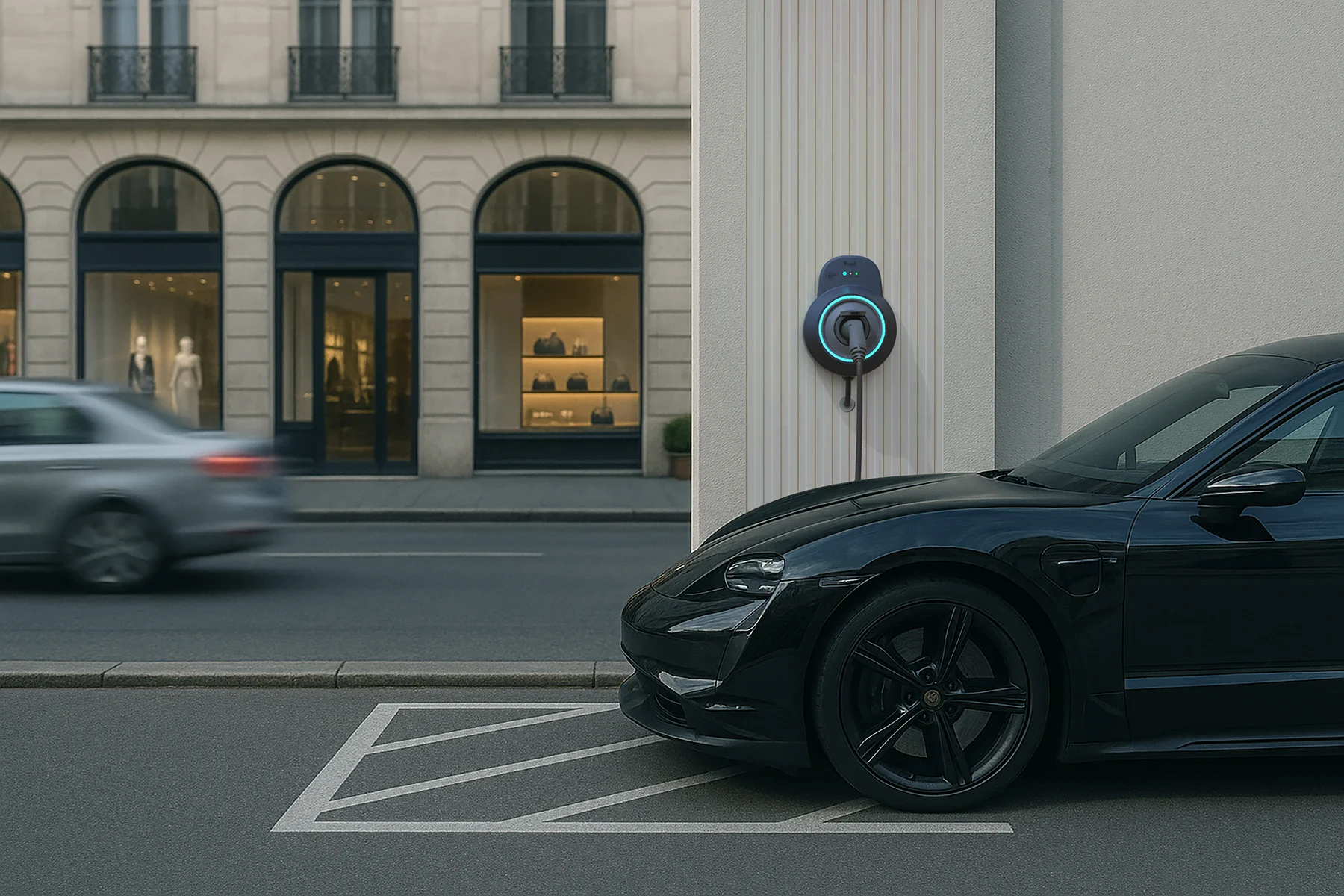 Inocharge electric vehicle charging station designed by Formeta Design for Inotel